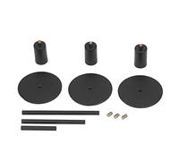 ANKROYU Bougeoirs Coniques Noirs, Chandelier en métal Finition Mate avec Base Ronde, antirouille, Ensemble de 3 pour fête de Mariage, décoration de Maison en Fer