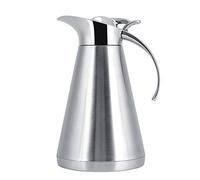 ANKROYU Bouilloire à café et thé en acier inoxydable, pichet isolé sous vide avec thermomètre intégré, finition polie de qualité supérieure, capacité de 1 L, carafe à rétention de