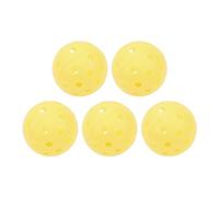 ANKROYU Boules de Pickleball de 5pcs 40 Trous Luminous 74 mm Sports Pickleball pour Cour en Plein air (Jaune)