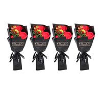 ANKROYU Bouquet de fleurs de savon à la rose, coffret romantique exquis pour la Saint-Valentin, savon artificiel aux pétales de rose pour fête de mariage, fête des mères, décorati