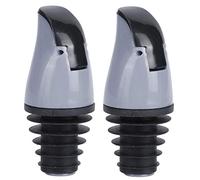 ANKROYU Bouteille D'huile Verser Bec Bouchon Anti Fuite Haute Qualité ABS Silicone Cuisine Accessoire pour Vin Sauce De Soja Vinaigre Bouteilles Bleu Clair Gris 2Pcs (Gris)