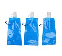 ANKROYU Bouteilles d'eau Pliables Portables de 480ml, 3 pièces, avec Crochet, étanches, pour randonnée en Plein air, Camping, Sports