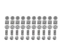 ANKROYU Boutons mixtes vintage 50 pièces argent antique rond Tetragonum forme de fleur bricolage accessoires de couture pour vêtements vestes sacs costumes manteaux boutons artisan