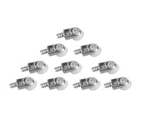ANKROYU Bracets d'étagère de 10 pcs 25 mm, chevilles de support en plastique en métal avec vis, longueur pour étagères en bois en verre d'armoire, organisateurs de garde-robe de cu