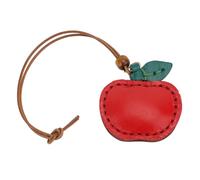 ANKROYU Breloque en Forme de Fruit en Cuir Fait à la Main, Accessoire de Sac Mignon de Style Vintage pour Sac à Main, étui de téléphone, de Voyage, décoration, matériau Doux et du (Rouge)