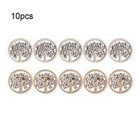 ANKROYU Bricolage en bois d'artisanat rond décoration couleur naturelle arbitrage fait à la main décor de la maison de fabrication de cartes de fête festive bois 5 cm 10pcs