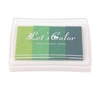 ANKROYU Bricolage mignon aquarelle à encre cadasse du coussin encrerie écos amicalement sans toxique coffre facile à utiliser pour les cartes de voeux de scrapbooking Love Letters (Gradient bleu)