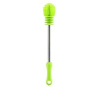 ANKROYU Brosse nettoyante en silicone pour bouteilles, poignée rotative à 360 degrés, poils antidérapants haute densité pour un nettoyage en profondeur des bouteilles, bocaux et us (Vert)