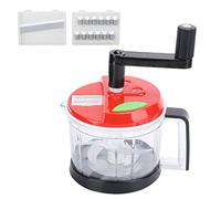 ANKROYU Broyeur manuel de nourriture, hachoir à légumes, presse-agrumes, outil de cuisine multifonction, lames en acier inoxydable, 3 broyeurs pour hacher, mélanger la viande, les (M(66x45x1