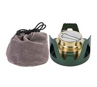 ANKROYU Brûler spiritueux de poêle à alcool extérieur ultra léger portable mini cuivre cuivre en aluminium en alliage de carburant en alliage pour le camping randonnée pique-nique (Or) (Brun) (Gris)
