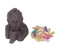 ANKROYU Brûleurs d'encens à Reflux en Forme de Corps Humain, Cascade, décoration d'aromathérapie pour la Maison, Le Bureau, la méditation, Le Yoga Zen, Porte-encens en Sable Violet