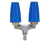 ANKROYU Buse rotative à double tête, buse de turbine de nettoyeur haute pression 4000 psi avec prise à connexion rapide de 1/4 pouces pour le nettoyage des allées de véhicules de j (Bleue)