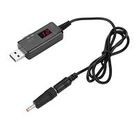 ANKROYU Câble convertisseur USB vers DC Boost Sortie 9 V 12 V avec Affichage LED Adaptateur de Tension pour routeur, Charge de Banque d'alimentation Pendant Les pannes de Courant,
