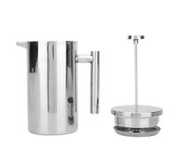 ANKROYU Cafetière à pression française 1000 ml en acier inoxydable à double isolation avec triple filtre pour la maison, le bureau, le camping, finition miroir Premium 304, cafetiè