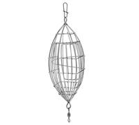 ANKROYU Cage d'appâts de pêche en Acier Inoxydable, Support d'alimentation résistante avec des Trous de Dispersion Uniforme pour la pêche à la Carpe, Moulage Longue Distance en Bateau (Trompette)