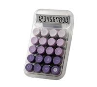 ANKROYU Calculatrice de Bureau mécanique Clear Big Bouton 10 Chiffres Grand écran Student Office Basic Plastic Calculateur pour l'école Home Office Utilisation (Violet)