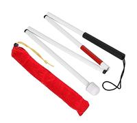 ANKROYU Canne d'aveugle Pliable en Aluminium léger avec Boule, bâton de Marche Pliable pour aveugles et Personnes âgées avec poignée antidérapante 127 cm