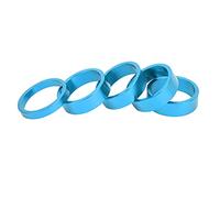ANKROYU CANSUCC 5PCS 28,6 mm Boulonnement de Fourche Avant de vélo Ensemble de Casque en Aluminium Premium Spaceur Léger Durable pour Road Fixie Bicycle 4 Couleurs Options (Bleu)
