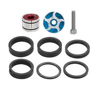 ANKROYU CANSUCC Premium Bicycle Casque Entretoise Kit En Alliage D'aluminium Tige Top Cap Casque Expander Plug Set pour 28.6mm Fourche Tige Route De Montagne À Engrenages Fixe (Bleu)