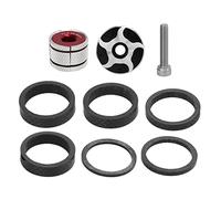 ANKROYU CANSUCC Premium Bicycle Casque Entretoise Kit En Alliage D'aluminium Tige Top Cap Casque Expander Plug Set pour 28.6mm Fourche Tige Route De Montagne À Engrenages Fixe (Noir)