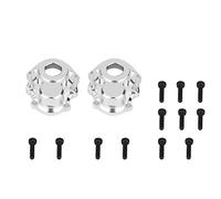 ANKROYU Case de moyeu de roue en alliage en aluminium Haute résistance CNC Usinage de coque arrière avant usinée pour la coque pour Traxxas 4 1:10 RC Titane RED Black 3,6 cm 1 pair (Tu colore)