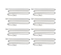 ANKROYU Chaîne de trottoir Bijoux de fabrication de boucle rond en argent bricolage 1Mètre 8pcs Chaîne d'artisanat pour le collier Bracelet Accessoires de cheville