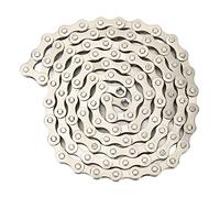 ANKROYU Chaîne de Vélo 1S Speed Routes de Montagne, Chaîne de Remplacement à Vitesse Unique Argent Antiusure Anticorrosionpour Bicyclettes