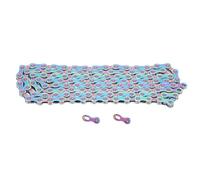 ANKROYU Chaîne de vélo de montagne 11 vitesses, fort impact, légère, demi-creuse, chaîne de vélo pour route, VTT, acier durable coloré 338 g