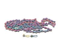 ANKROYU Chaîne de vélo de montagne à 11 vitesses, technologie à broches creuses, impact durable, haute performance, pour vélos de route, légère, 365 g, colorée