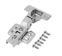 ANKROYU Charnière d'armoire hydraulique à fermeture douce Charnière de porte robuste en acier inoxydable de qualité supérieure avec système de tampon lisse pour portes en bois Port (virage du milieu)