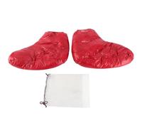 ANKROYU Chaussons Chauds d'hiver, Doux et rembourrés de Duvet de Canard, avec Sac de Rangement. Chaussettes de Nuit Rouges pour Le Camping, Les Voyages et l'intérieur. Légers et co