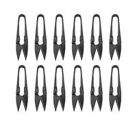 ANKROYU Ciseaux de fil de précision Small Noir en acier à haut carbone Blades tranchantes pour fabrication de tricot à coudre 12 pack