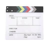 ANKROYU Clap de Film Professionnel en Acrylique avec marquages clairs, Clap de scène pour Films publicitaires, vidéos Musicales, documentaires, Clap léger et Durable