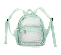 ANKROYU Clear Sac à Dos étanche à la Mode Lourde à la Mode PVC PVC Transparent Voir à Travers Le Sac à Dos pour l'étudiant (Vert)