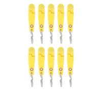 ANKROYU Clip de libération de Tension Lourde 10pcs pêche à la pêche à la traîne Clips de libération rembourrés avec Anneau clé pour Plancher Kite Kite salin linglers AX Pliss (Jaune)