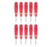 ANKROYU Clip de libération de Tension Lourde 10pcs pêche à la pêche à la traîne Clips de libération rembourrés avec Anneau clé pour Plancher Kite Kite salin linglers AX Pliss (Rouge)