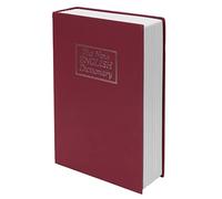 ANKROYU Coffre-fort de grande taille style dictionnaire en acier inoxydable avec serrure à combinaison pour pièces de monnaie, cartes, documents, bijoux, stockage de sécurité à dom (Rouge)