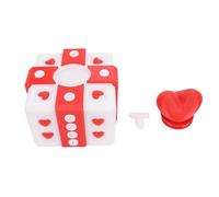 ANKROYU Coffret cadeau ennuyeux imprimé en 3D avec vis Boîte cadeau de farces amusantes pour Noël, anniversaire, farces de bureau, matériau PLA, conteneur de stockage de 3,94 pouce (Rouge Blanc)