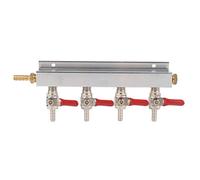 ANKROYU Collecteur de gaz CO2 Distributeur 4 voies Construction en acier inoxydable en laiton et aluminium haute performance avec clapets anti-retour intégrés pour les systèmes de