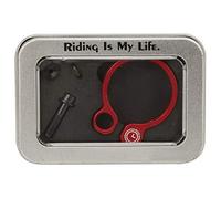 ANKROYU Collier de Selle de Vélo en Alliage de Titane Conception Creuse Légère et Durable avec Écrou à Vis pour Vélo de Route de Montagne 31,8 mm 34,9 mm Noir Rouge Bleu ((31,8 mm rouge))