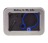 ANKROYU Collier de Selle de Vélo en Alliage de Titane Conception Creuse Légère et Durable avec Écrou à Vis pour Vélo de Route de Montagne 31,8 mm 34,9 mm Noir Rouge Bleu ((31,8 mm bleu))