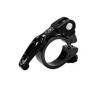 ANKROYU Collier de serrage de tige de selle de vélo en alliage d'aluminium à dégagement rapide 31,8 mm, léger, durable, conception creuse ergonomique pour les amateurs de vélo de m (Noire)