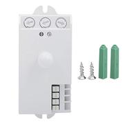 ANKROYU Commutateur de capteur à Micro-Ondes 5,8 GHz TDL1913 Détection de Mouvement de Haute précision en PVC Blanc Pur pour Le contrôle de l'éclairage extérieur intérieur Plage ré