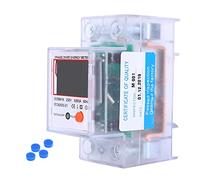 ANKROYU Compteur d'énergie monophasé à affichage numérique, moniteur de puissance multifonction avec rétro-éclairage pour usage domestique et au bureau, écran LCD 5 80A