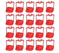 ANKROYU Coulettes de Poulet Coules de Rouille Couleur vive Tasses de consommation Automatique pour Les Oiseaux de volaille Small Pets PP Matériau 20pcs Taille 7,3 x 6,5 x 9,8 cm (Rouge)