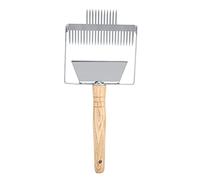 ANKROYU Couteau à Ruche en Acier Inoxydable, grattoir, Fourchette à désoperculer, Outil apicole avec Manche en Bois