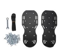 ANKROYU Crampons à Neige sur Chaussures de 4,2 cm, Chaussures à Pointes de Sol Auto-nivelantes pour Jardin, aérateur de pelouse Professionnel, Outil avec clé et Boucles pour l'entr