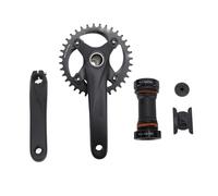 ANKROYU Crankset durable réglé de haute performance de bras détraqué de vélo simple léger intégré par cavité de Chainring de l'alliage 36T d'aluminium pour le vélo de monta