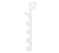 ANKROYU Crochet de porte porte-manteau robuste, gain de place, organisateur de cintre polyvalent pour chambre à coucher, placard, entrée, solution de rangement en plastique blanc s (Blanche)