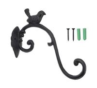 ANKROYU Crochet mural en fer robuste pour plantes, support de suspension extérieur pour mangeoire à oiseaux, lanterne, carillon éolien, panier de fleurs, antirouille, robuste, poly